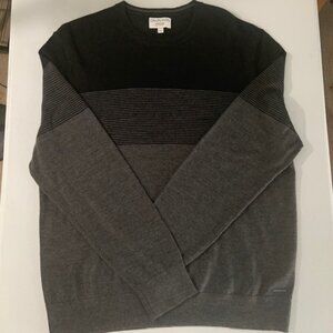 Calvin Klein Men XL Merino Blend Crewneck Sweater Business Casual Preppy Luxury